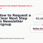 How to Request a Clear Next Step in Newsletter Signup Message English