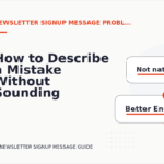 How to Describe a Mistake Without Sounding Rude in Newsletter Signup Message English