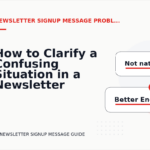How to Clarify a Confusing Situation in a Newsletter Signup Message
