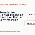 Newsletter Signup Message Practice: Polite Confirmation Examples