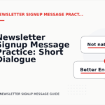 Newsletter Signup Message Practice: Short Dialogue Examples