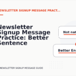 Newsletter Signup Message Practice: Better Sentence Choices