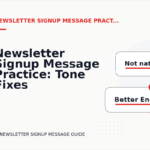 Newsletter Signup Message Practice: Tone Fixes for Real Situations