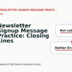 Newsletter Signup Message Practice: Closing Lines and Follow-Ups